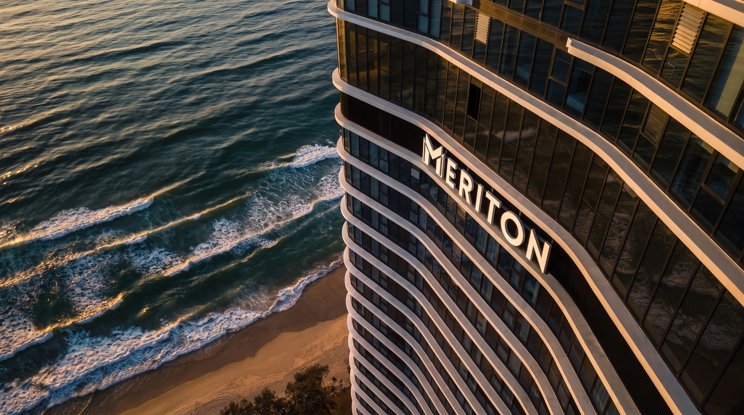 Corporate commercial photographer Brisbane. Meriton Suites external building shot by ale Travers Photography.